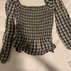 Black and White Blouse